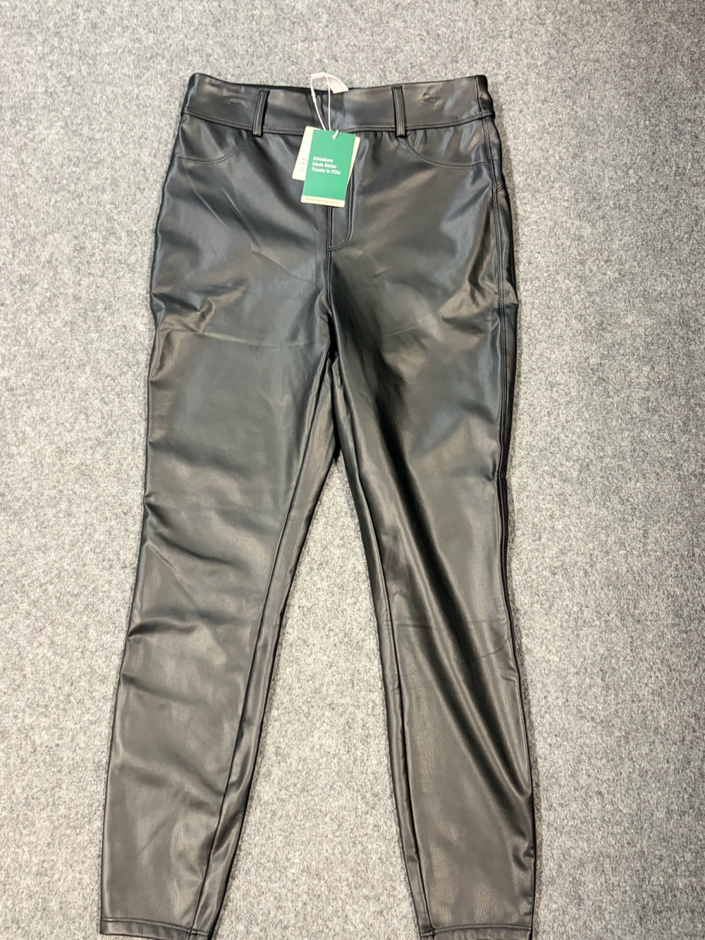 HALARA High Waist Black Faux Leather Leggings